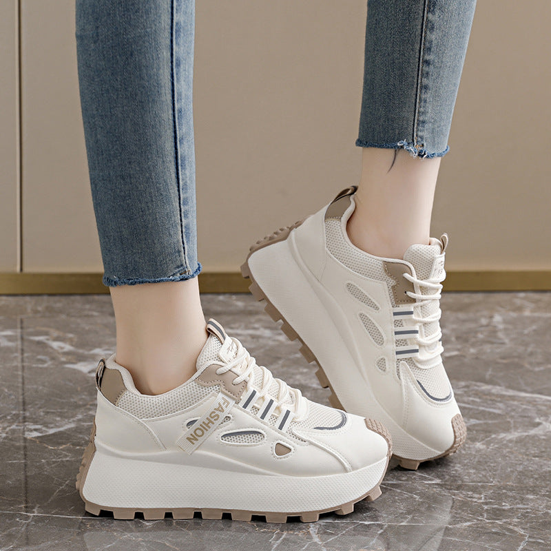 Damen Sportliche Chunky Sneakers mit dämpfendem Profil und atmungsaktiver Obermaterialstruktur EB
