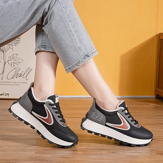 Damen Winter Sneakers mit warmem Fleece-Innenfutter und rutschfester Profilsohle EB