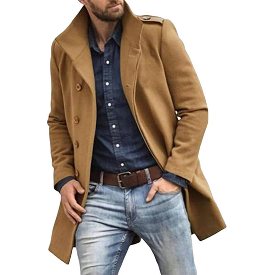 Herren klassischer Trenchcoat mit modernem Schnitt EB