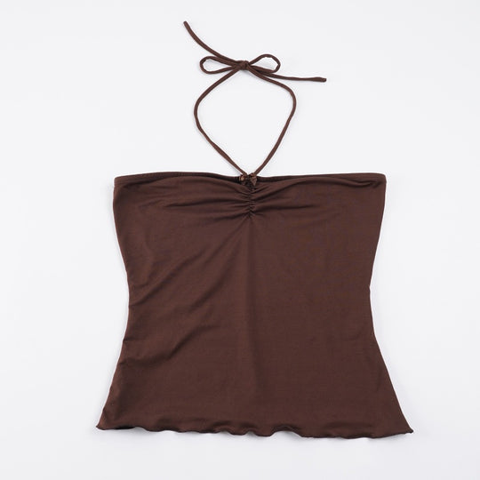 Damen Bandeau-Top mit raffinierten Raffungselementen und verstellbaren Trägern EB