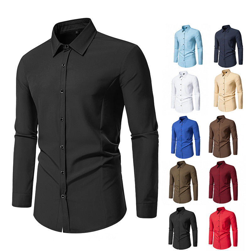 Herren modisches Langarmhemd mit elegantem Schnitt EB