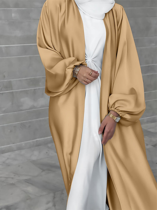 Damen eleganter Longcardigan aus fließendem Material mit weitem Schnitt EB