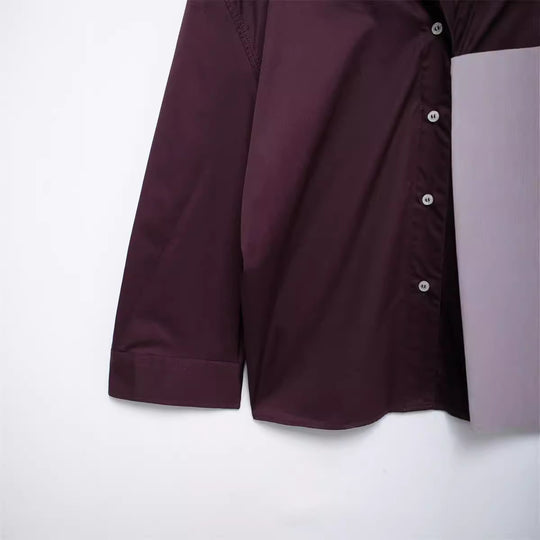 Damen vielseitige Bluse mit lässigem Schnitt und besonderem Falten-Design EB