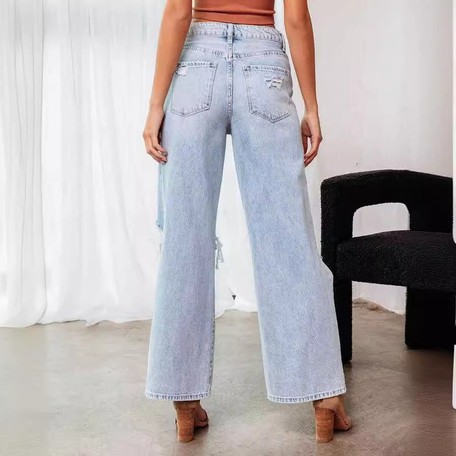 Damen Jeansjacke mit lässigem Schnitt und fransigem Saum EB