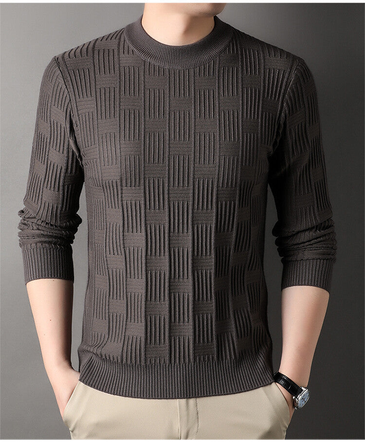 Herren Feinstrickpullover mit modernem Strukturdesign EB
