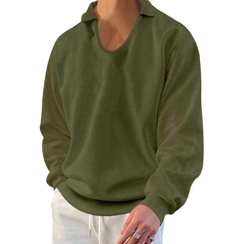 Herren lässiger Pullover mit strukturiertem Stoff und modernem Schnitt EB