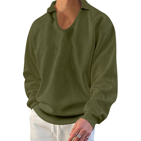 Herren lässiger Pullover mit strukturiertem Stoff und modernem Schnitt EB