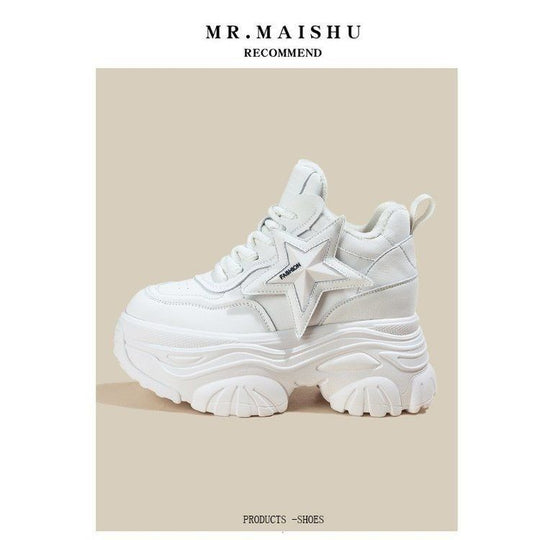 Damen Chunky Sneaker mit modischem Sternen-Design und extragroßer Sohle EB