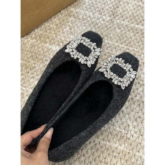 Damen elegante Spitzenschuhe mit funkelndem Strassdetail EB
