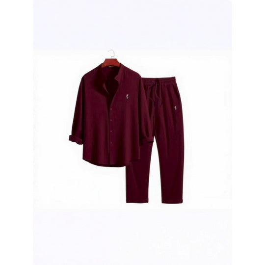 Damen Schlafanzugset mit elegantem Hemd und bequemen Hosen EB