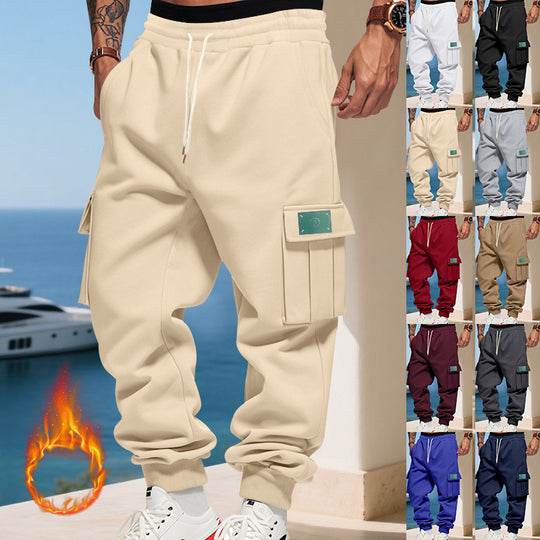 Herren Cargo-Jogginghose mit großzügigen Klappentaschen, elastischem Bund und gerippten Bündchen EB