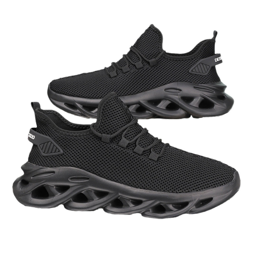 Unisex innovative Mesh‑Runner mit belüfteter Wabenstruktur, skulpturierter Hohlkern‑Plateausohle und sockenähnlichem Schaft EB