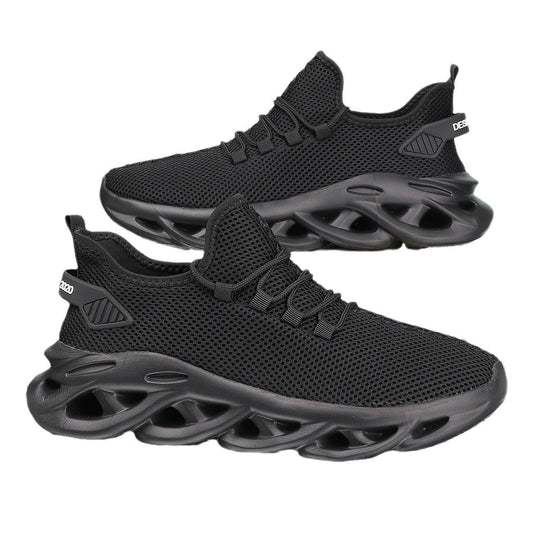 Unisex innovative Mesh‑Runner mit belüfteter Wabenstruktur, skulpturierter Hohlkern‑Plateausohle und sockenähnlichem Schaft EB