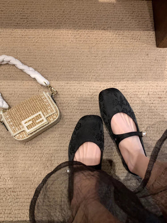 Damen elegante Ballerina-Pumps mit modischer Schleifenverzierung EB