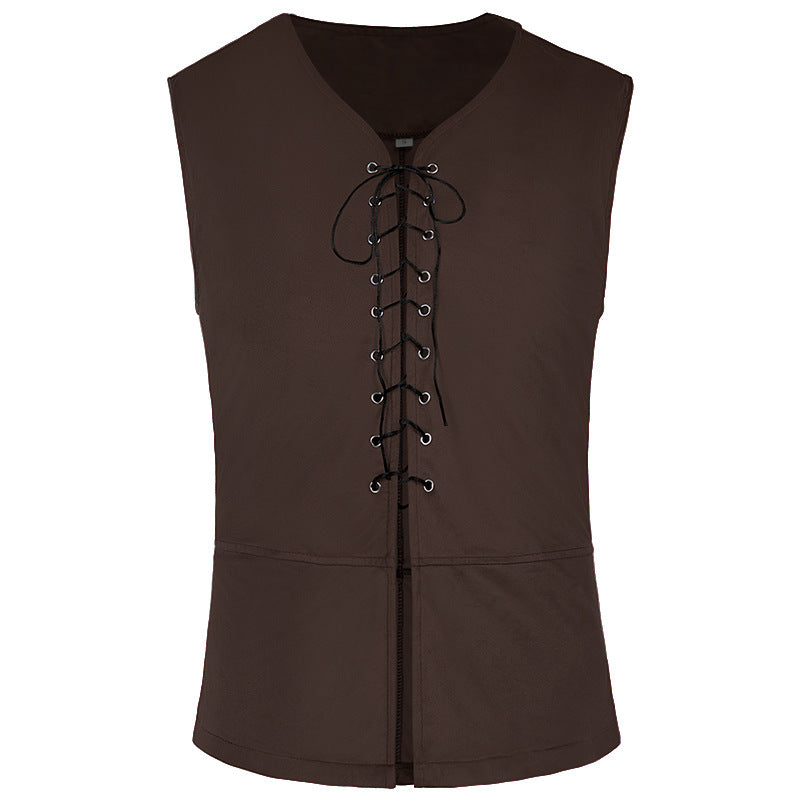 Damen historische Spitzenbluse mit markanten Schnürdetails EB