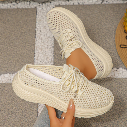 Damen atmungsaktive Sneaker mit elastischem Obermaterial und komfortabler Sohle EB