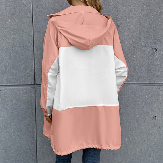 Damen modische Übergangsjacke mit hohem Kragen und sportlichem Schnitt EB