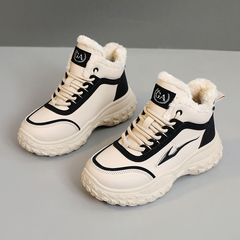 Damen Hohe Sneakers mit kuscheligem Innenfutter und rutschfester Sohle EB