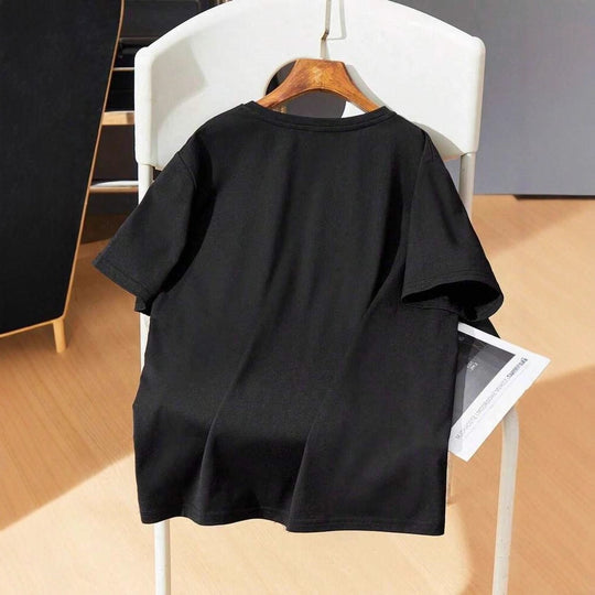 Damen oversized Grafik-T-Shirt mit urbanem Design EB