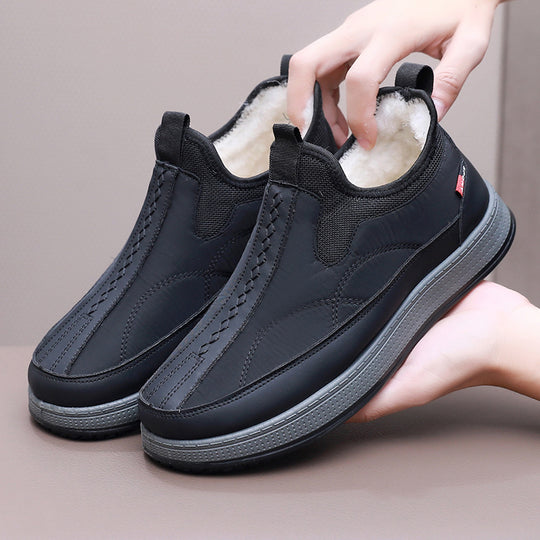 Damen Komfortable und warme Slip-On Freizeitschuhe mit Innenfutter EB