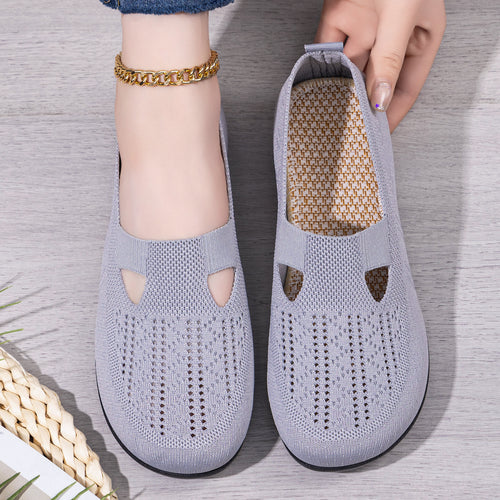 Damen atmungsaktive Stricksandalen mit elastischem Portion EB