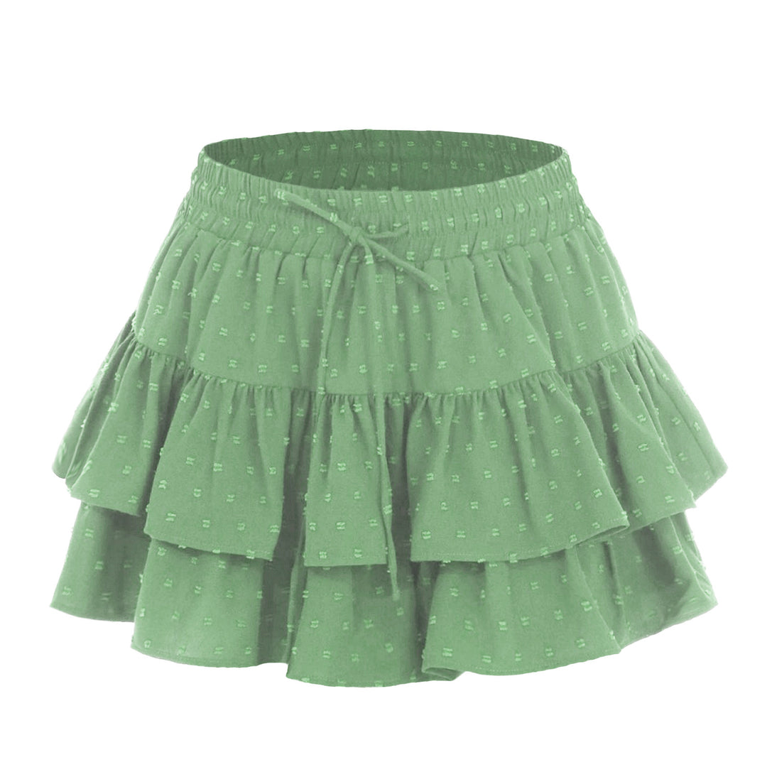 Damen Voluminöser Freizeitraffrock aus leichtem Material EB