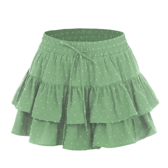 Damen Voluminöser Freizeitraffrock aus leichtem Material EB