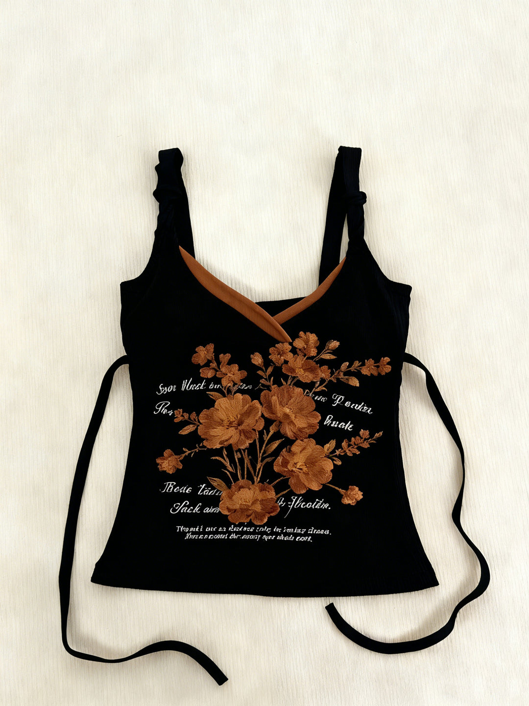 Damen-Top mit floralem Design und verstellbaren Trägern EB