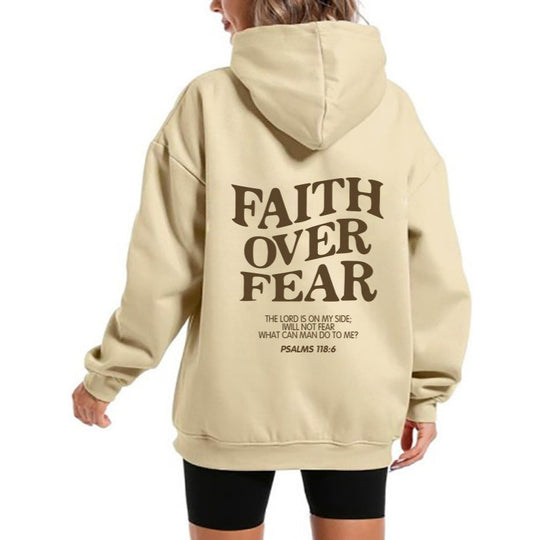 Damen Kapuzensweater mit motivierendem Schriftzug und bequemem Schnitt EB