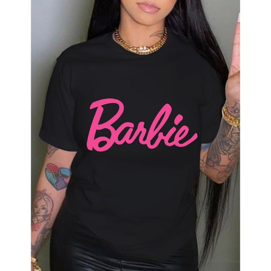 Damen T-Shirt mit großem, verspieltem Grafikdruck EB