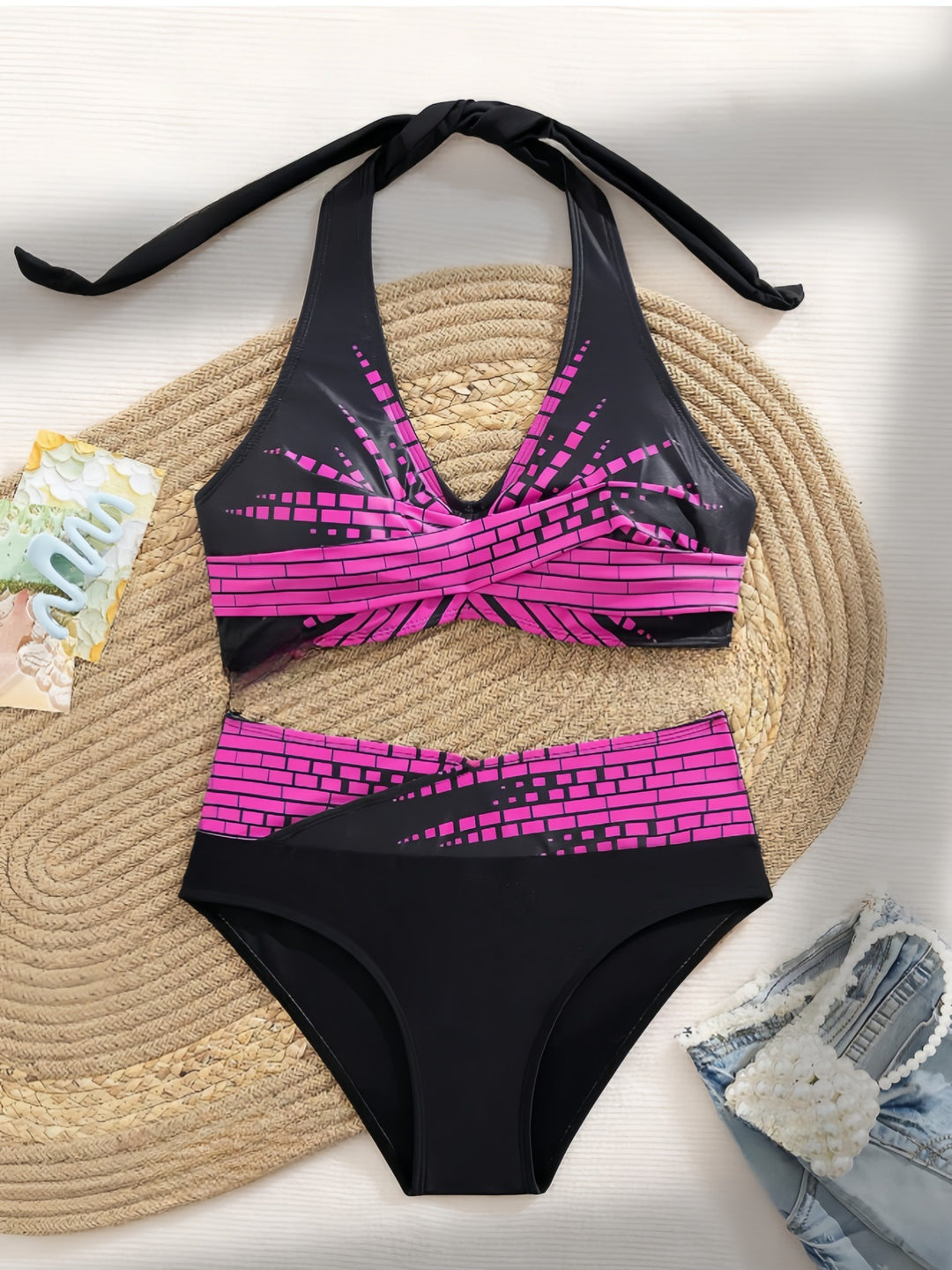 Damen Bikini-Set mit exquisitem Karomuster EB