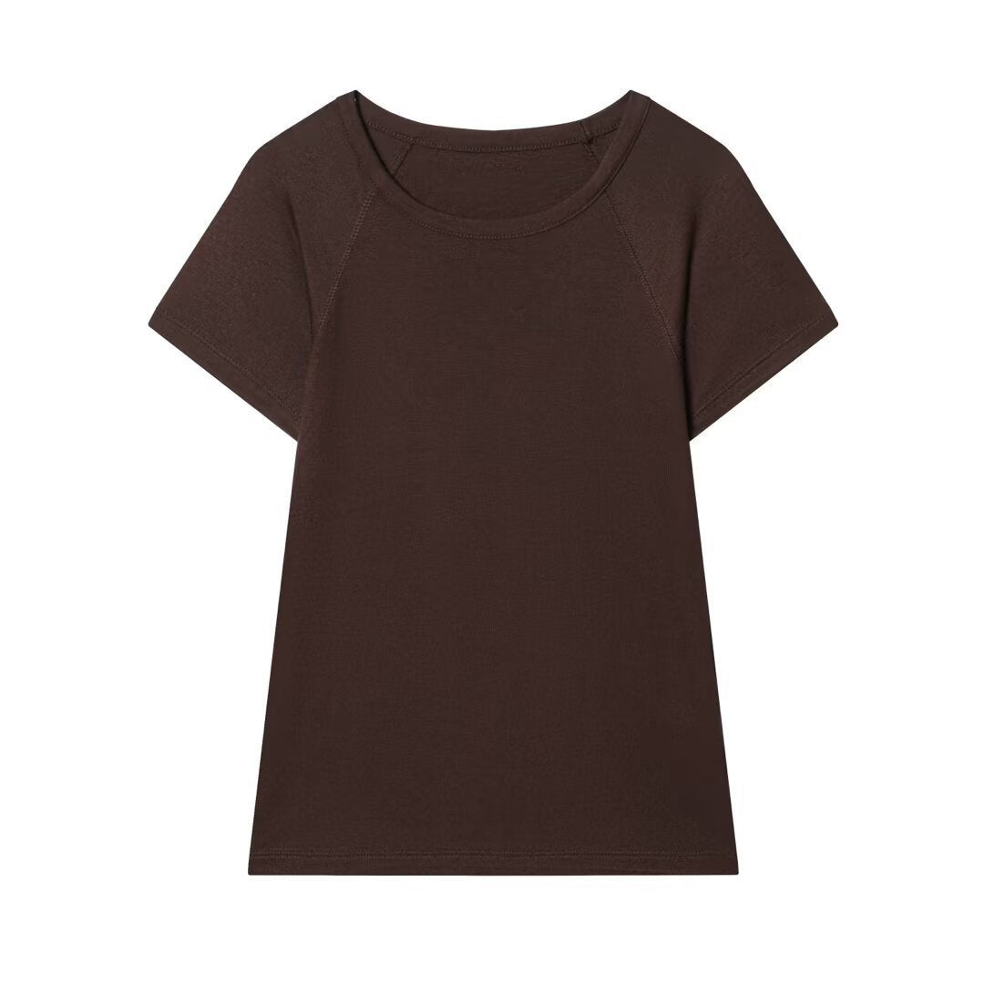 Damen komfortables Basic T-Shirt EB
