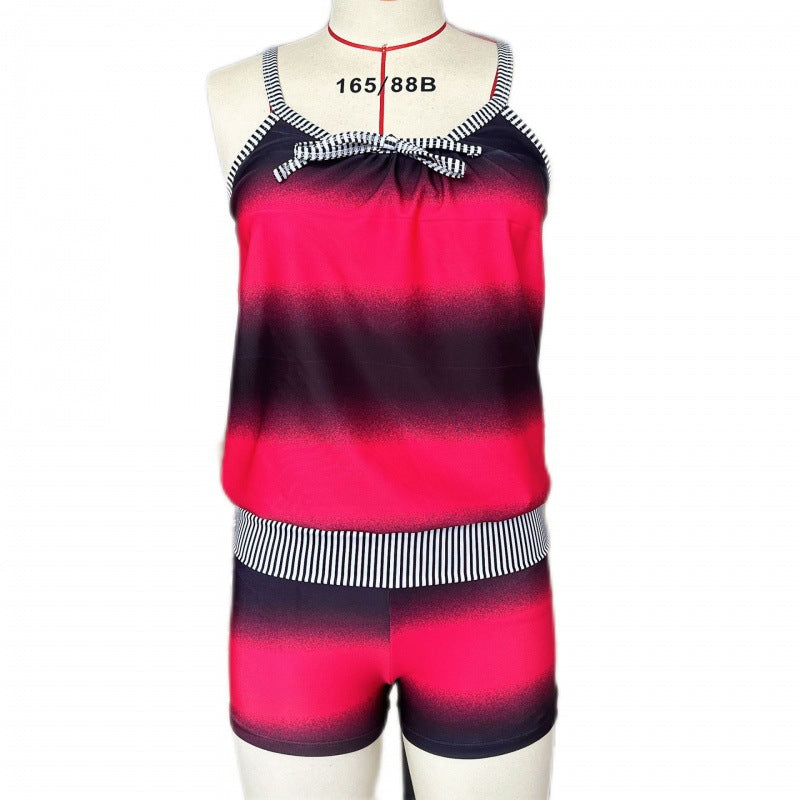 Damen Bikinioberteil mit lässigem Schnitt und kurzen Hosen EB
