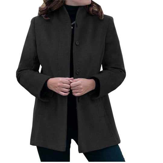 Damen Wollmantel mit schmalem Schnitt EB