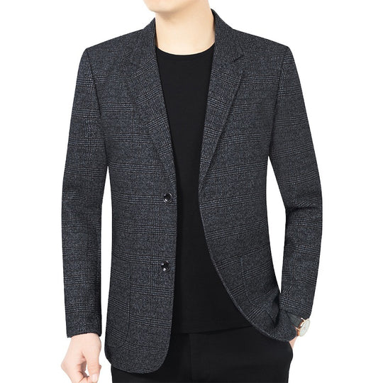 Herren Business-Casual Sakko mit Glencheck und leichtem Stretch EB