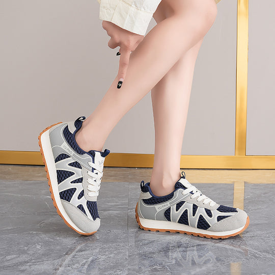 Damen Atmungsaktive Sport Sneakers mit rutschfester Sohle und dämpfendem Fußbett EB