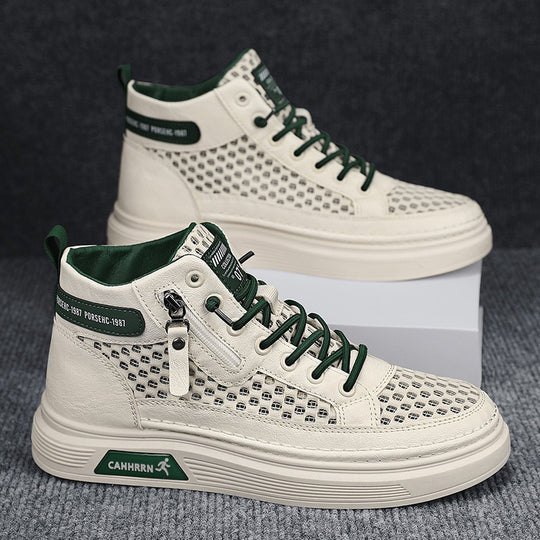 Damen Sportliche High-Top Sneakers mit atmungsaktivem Obermaterial und robustem Profil EB
