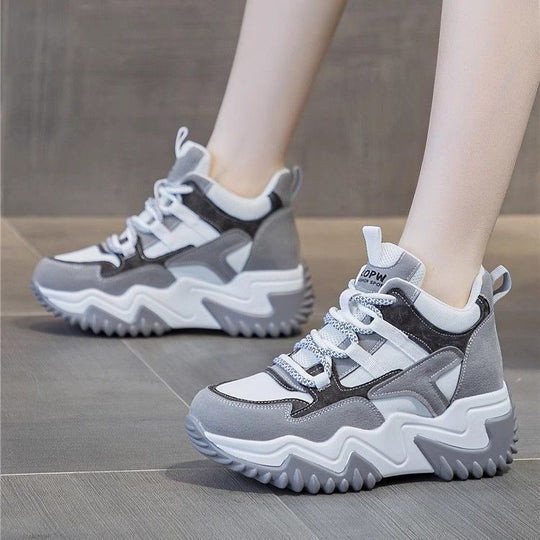 Damen Chunky Sneakers mit ergonomischer Laufsohle und atmungsaktiven Einsätzen EB
