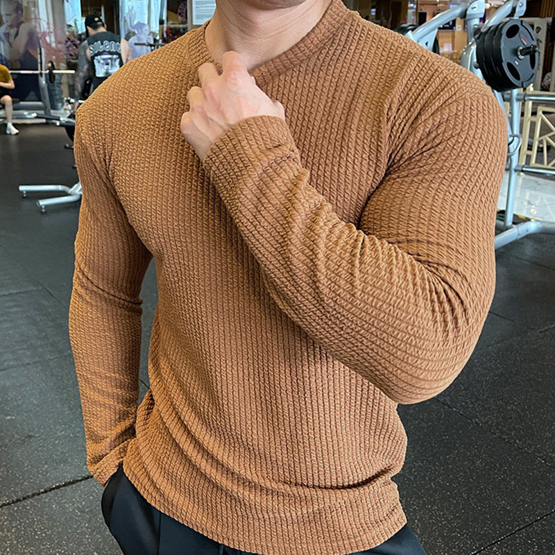 Herren Langarmshirt mit strukturiertem Gewebe EB