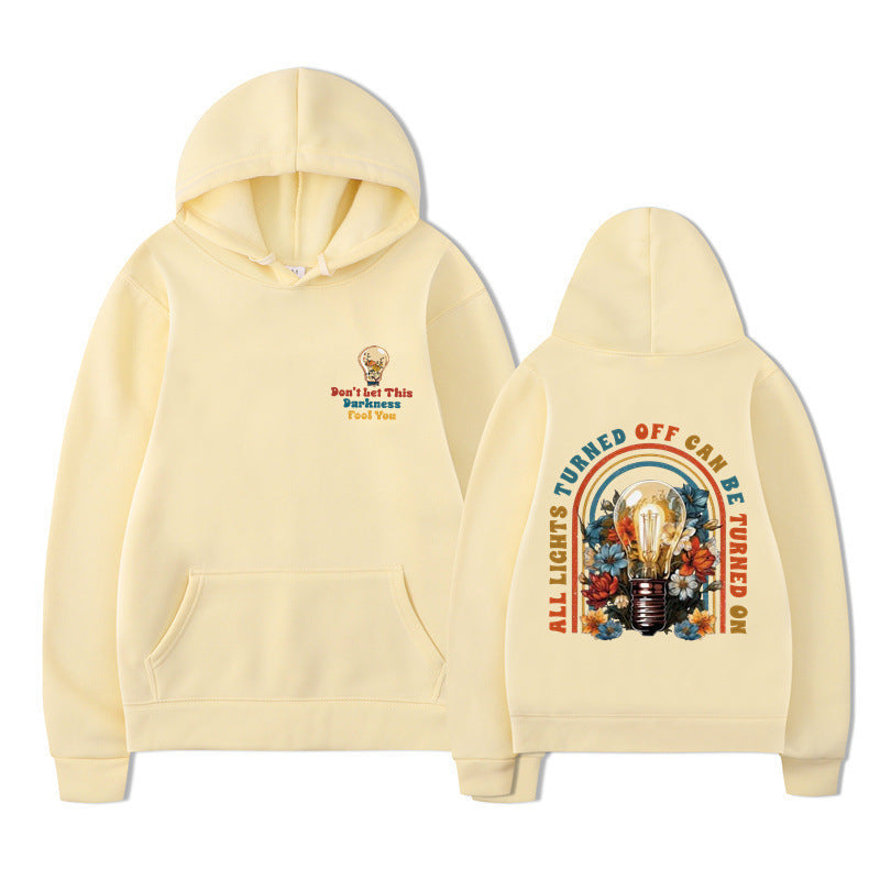Damen Kapuzenpullover mit buntem Motiv und entspannter Passform EB