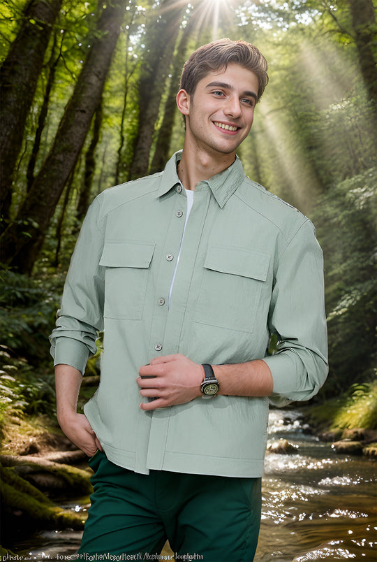 Herren strapazierfähige Utility-Jacke mit praktischen Taschen EB