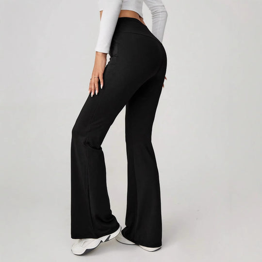 Damen Flared Leggings mit hohem Bund und sportlicher Passform EB