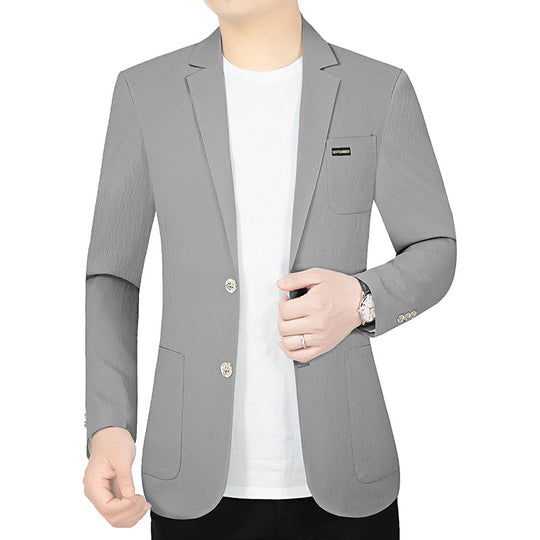 Herren Modernes Stretch Business-Sakko mit schmalem Schnitt und aufgesetzten Taschen EB
