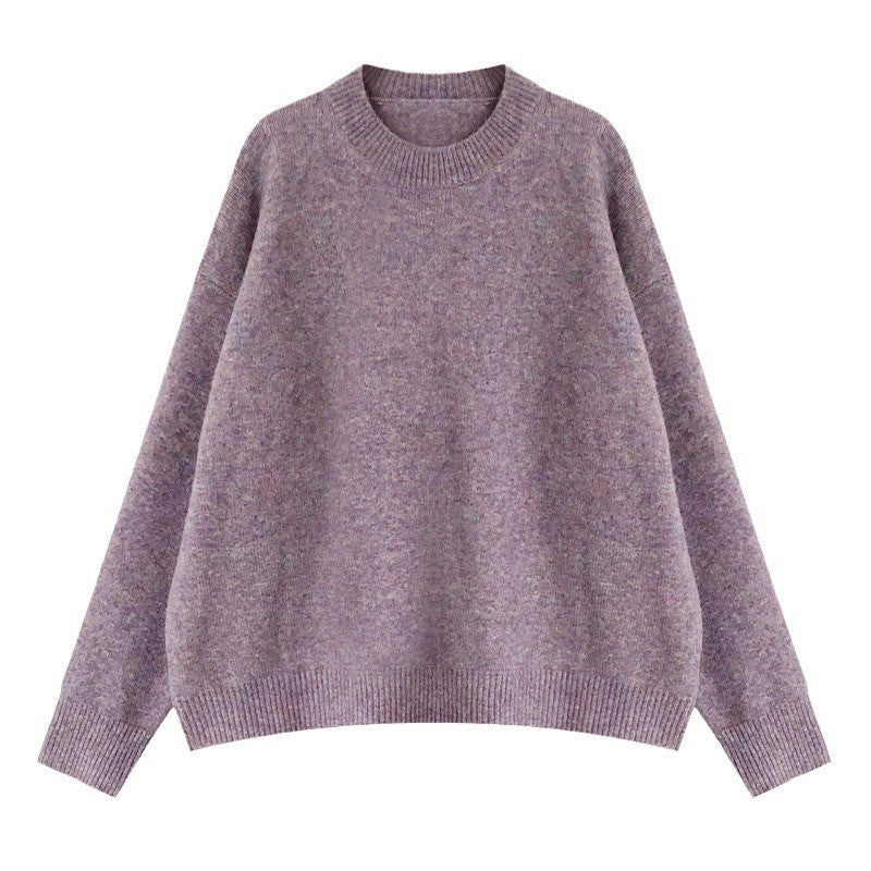 Damen Oversized Strickpullover mit weitem Schnitt und hohen Bündchen EB