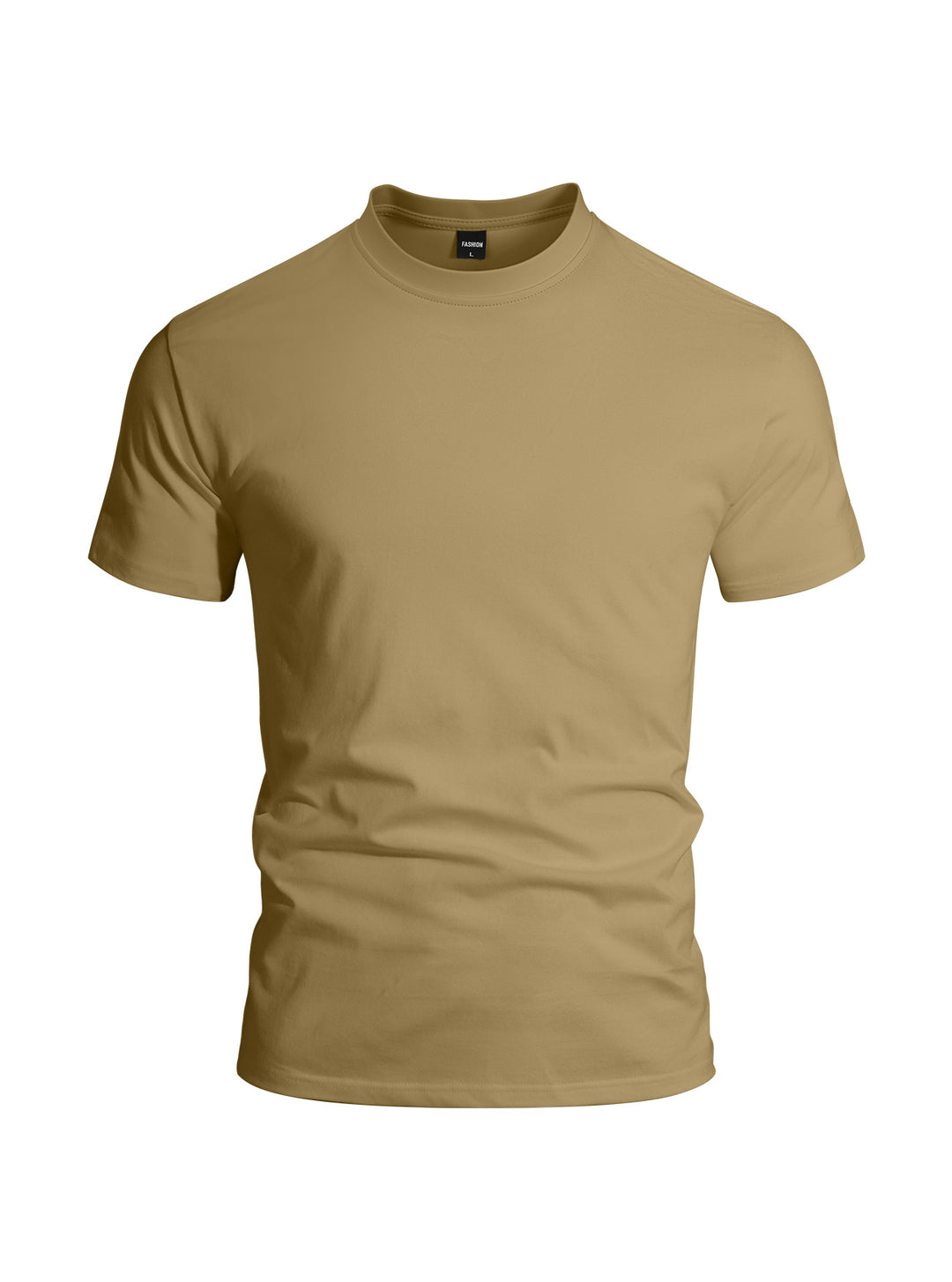 Herren nan eng anliegendes Rundhals-Basicshirt aus Singlejersey mit verstärktem Nackenband EB