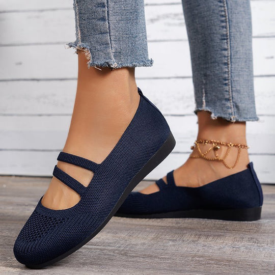 Damen bequeme Slip-On Ballerinas EB