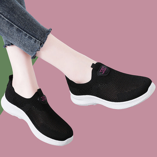 Damen Atmungsaktive Slip-On Sneakers mit flexiblem Obermaterial EB