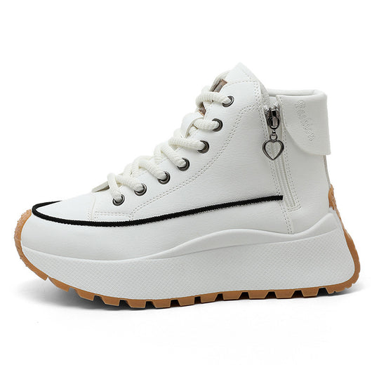 Damen High-Top Sneakers mit elegantem Reißverschluss und dämpfender Laufsohle EB
