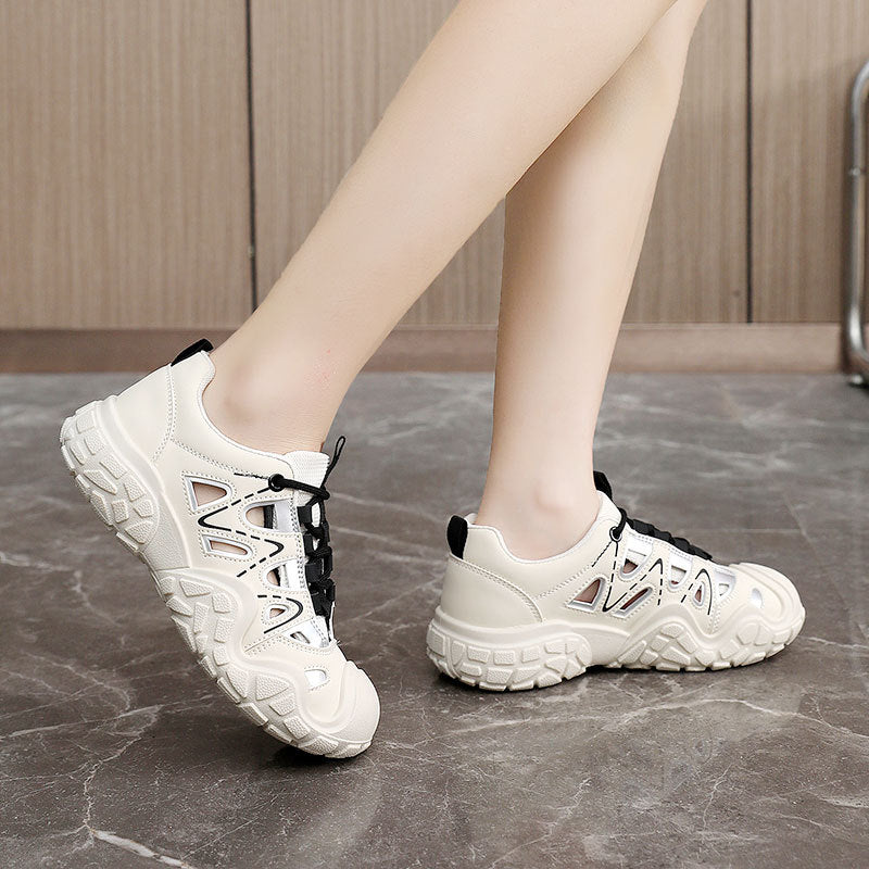Damen Sportliche Freizeitschuhe mit atmungsaktiver Mesh-Oberfläche und dämpfender Sohle EB