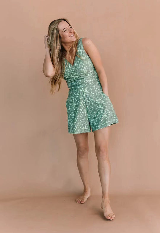 Damen Freizeit Overall mit floralem Design EB